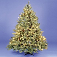 7ft/210cm Frosted Emerald Fir Pre-Lit LED Christmas Tree