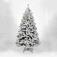 7ft/210cm Ice Queen Fir Green Flocked Artificial Christmas Tree