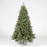 7ft/210cm Narvik Spruce Green with Gold Glitter Artificial Christmas Tree