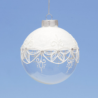 80mm Clear Glass Ball Tree Decoration
