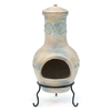 85cm Pale Beige Clay Terracotta Chiminea