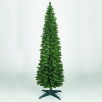 8ft Green Pencil Pine Artificial Christmas Tree
