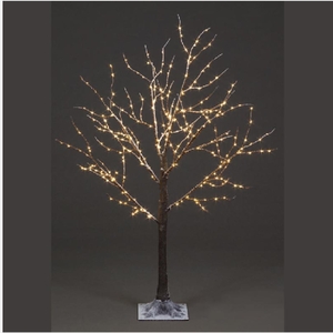 90cm Copper Wire Frosted Brown Twing Tree With 200 Warm White LEDs