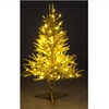 90cm Pre Lit Tinsel Tree Gold With 308 Tips & 100 Warm White LEDs