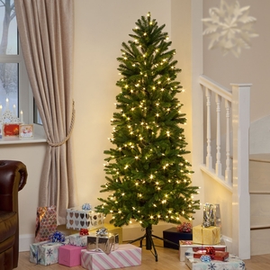 Aspen Slim Pine Luxury Premium "QuickLight" PE Christmas Tree
