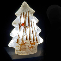 Barbara Tourtillotte "Woodland Friendship" Illuminated Christmas Tree Vase