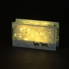 Battery Operated 10cm Lit Glass Box With Deer & Trees Scene With 20 Warm White LEDs