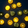 Battery Operated 15 Paper Lantern Lights with Warm White LEDs