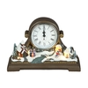Battery Operated 16.5cm Clock With Village Scene