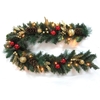 Battery Operated 180cm Red Ornament,  Gold Berry PVC Garland With 25 Warm White LEDs