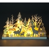 Battery Operated 18cm Table Top With Trees,  House,  Family Stags & 10 Warm White LEDs