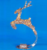 Battery Operated 18in Leaping Sequin Deer & 10 Warm White LEDs