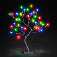 Battery Operated 18in/45cm 2-Size Globe Tree with 32 Multi-Coloured LEDs