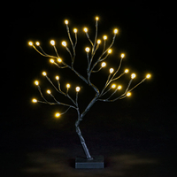 Battery Operated 18in/45cm 2-Size Globe Tree with 32 Warm White LEDs