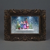 Battery Operated 21cm Water Picture Frame With Choir LEDs With Black Bronze Frame