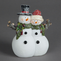 Battery Operated 22cm Mr & Mrs Snowman