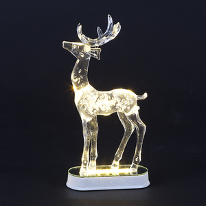 Battery Operated 28cm Standing Reindeer with Warm White LEDs