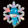 Battery Operated 30cm Illuminated Snowflake w/ Snowman Head