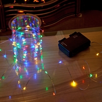 Battery Operated 80 Stargazer Silver Wire Christmas Lights