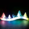 Battery Operated Col Changing LED Forest & Reindeer Scene