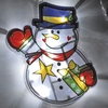 Battery Operated Double-Sided PVC LED Snowman