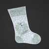 Battery Operated Fibre Optic 50cm Stocking - The Snowman With Winter Berries