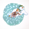 Battery Operated Fibre Optic Canvas The Snowman and Billy 30cm x 30cm