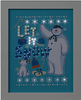 Battery Operated Fibre Optic Let It Snow Snowman & Snowdog Framed Canvas 20cm x 25cm