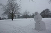 Battery Operated Fibre Optic Snowman In A Field With Trees Canvas 40cm x 30cm