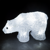 Battery Operated Illuminated 20cm/8in Polar Bear with 12 Ice White LEDs