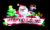 Battery Operated Indoor PVC Merry Christmas sign with 20 Ice White LED