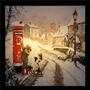 Battery Operated LED 30x20cm Posting Letter Canvas