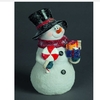 Battery Operated LED 33.5cm Snowman With Lollipop and Gifts