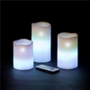 Battery Operated Set of 3 Candles With Remote Control On/Off Function