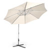 Beige Straight Hanging 3m Parasol With Base