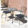 Black & Gold Bubble Mosaic Bistro Set