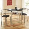 Black 2 Seater Compact Dining Set