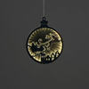 B/O & USB 25cm Warm White LED Infinity Hanging Bauble with Santa Sleigh