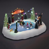 B/O 14.5cm LED Musical Skating Scene with Sign and Moving Skaters