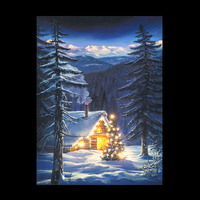 Cabin in the Woods Illuminated Canvas