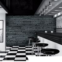 Charcoal Grey Slate Stone Effect Wallpaper Mural
