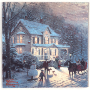 Coaster 10x10cm Thomas Kinkade Designs 6 Assorted