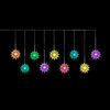 Curtain Light with 9 Colour Changing Snowflake LEDs