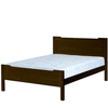 Eclipse Double Pine Bed with Walnut Finish