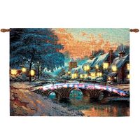 Fibre Optic Cobblestone Village Wall Hanging Tapestry