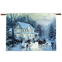 Fibre Optic Home for the Holidays Wall Hanging Tapestry