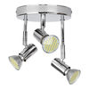 Fjord Three Way LED GU10 Ceiling Spotlight in Chrome