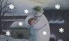 Goodbye Mr Snowman Wall Canvas 50cm x 30cm