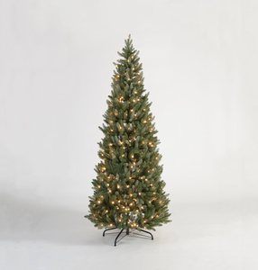 Hazen Blue & Green Luxury "Pre-Lit Pop-Up" Premium PE Christmas Tree
