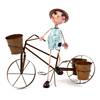 Honeysuckle Boy & Bicycle Triple Planter